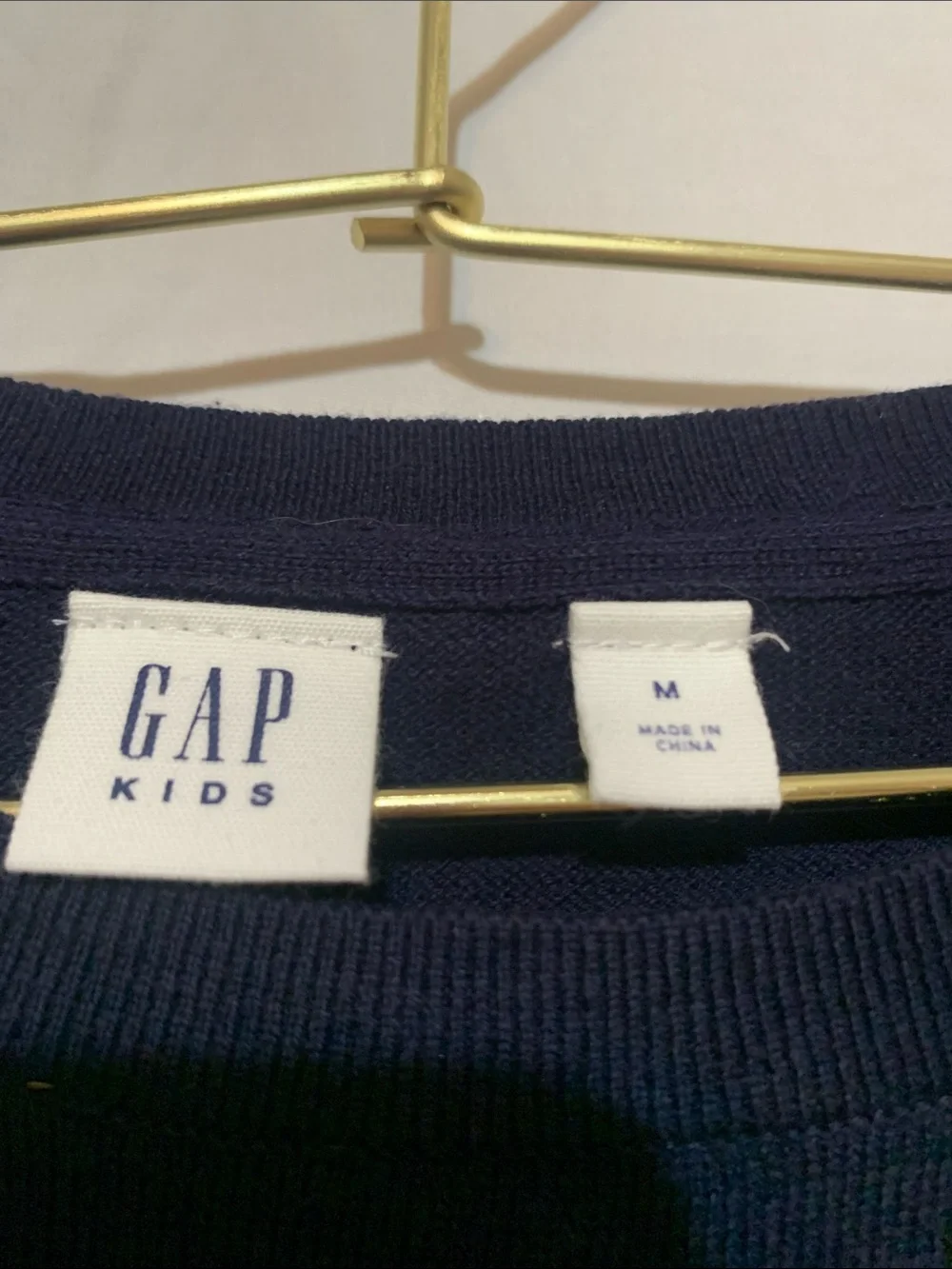 GAP Kids Navy Sweater with Red Sequin Heart and White Logo “I ♥️ GAP” EUC size M